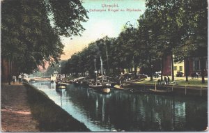 Netherlands Utrecht Catharijnesingel en Rijnkade Vintage Postcard 04.10