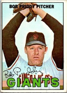 1967 Topps Baseball Card Bob Priddy San Francisco Giants sk2223