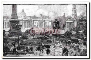 Old Postcard London Trafalgar Square