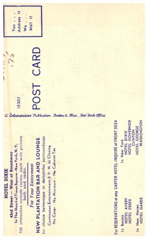 New York  City , Hotel Dixie