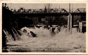 VINTAGE POSTCARD BRACEBRIDGE FALLS AT MUSKOKA ONTARIO CANADA rough condition