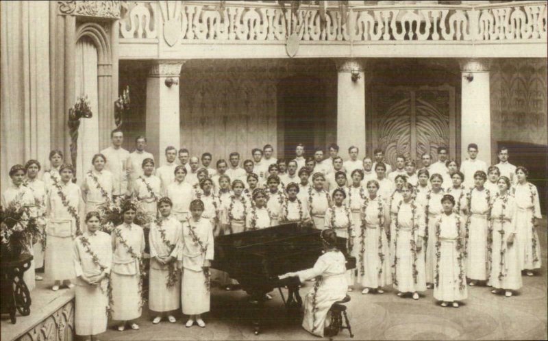 Raja Yoga International Chorus Point Loma CA c1915 Real Photo Postcard xst