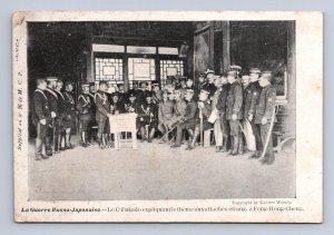 MILITARY RUSSO JAPANESE WAR FOREIGN ATTACHES DIPLOMAT FRANCE POSTCARD (c.1904)