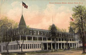Asbury Park New Jersey Grand Avenue Hotel Vintage Postcard AA25433