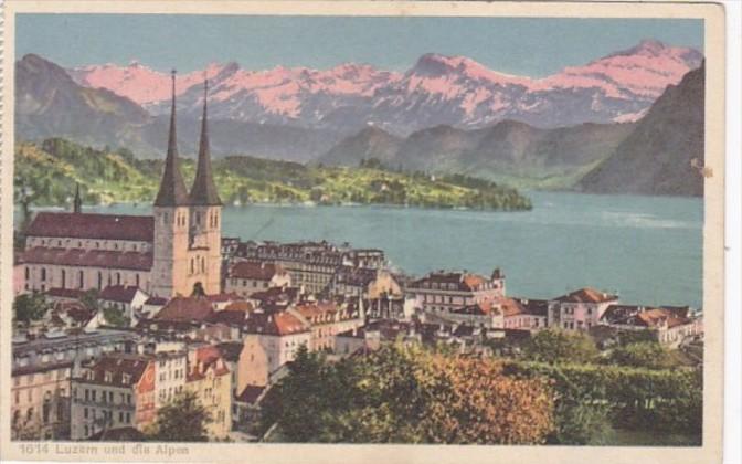 Switzerland Luzern und die Alpen