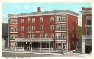 Vintage Postcard 1940's Snell House Houlton ME Maine C.T. American Art