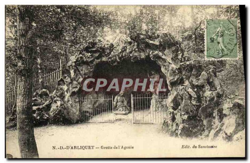 Old Postcard D Arliquet Grotto The Agony