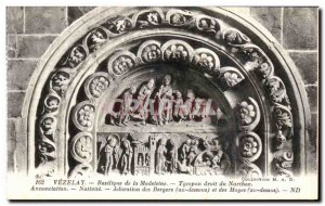 Postcard Old Vezelay Basilica Madeleine Eardrum Left Narthex The Disciples of...