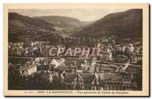 Old Postcard La Bourboule General view and Vallee Vendeix