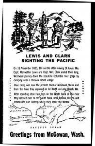 Postcard WA  McGowan Lewis and Clark Sighting the Pacific