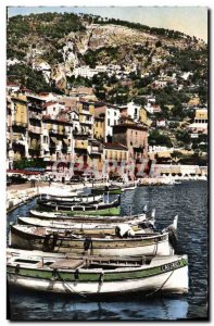 Modern Postcard Villefranche Sur Mer Wharf Boat