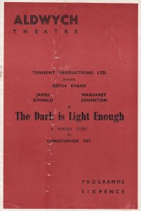 The Dark Is Light Enough Hungarian  Aldwych Theatre Programme