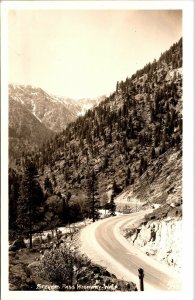 Vtg Stevens Pass Highway Washington WA 1940s RPPC Real Photo Ellis Postcard