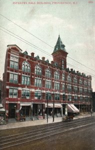 Vintage Postcard Infantry Hall Building Landmark Providence Rhode Island A.C Pub