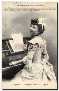 Old Postcard Music Through The Ages Piano Aurand Wirth Lyon