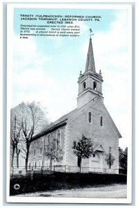 c1920's Trinity Reformed Church Tulpehocken Lebanon County Pennsylvania Postcard