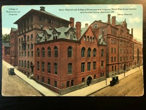 Vintage Postcard>1907-1915>Mercy Hospital>College of Physicians>Baltimore>Md.