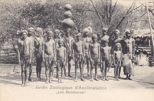 Group Of Natives Jardin Zoologique d'Acclimation Les Malabares Hagenbeck Circ...