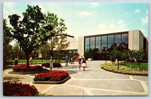 Pennsylvania~Trees & Flowers @ Entrance To Hersheys Chocolate World~Vtg Postcard