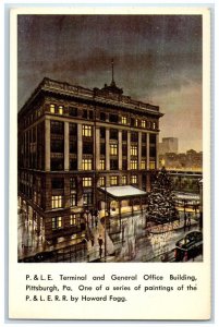 c1930's P & L E Terminal And General Office Building Pittsburgh PA Postcard