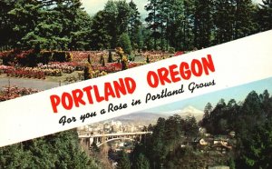Vintage Postcard For You A Rose In Portland Grows Portland Oregon Smith's Scenic