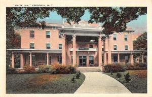 Fredonia New York White Inn Exterior Street View Antique Postcard K19305