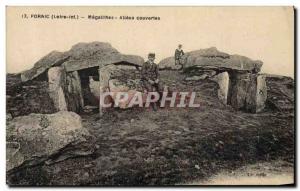 Old Postcard Dolmen Megalith Pornic Megalithes Allees covered