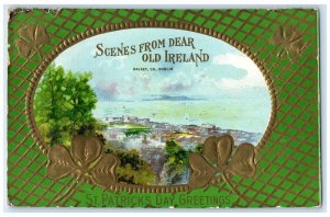 1912 St. Patrick's Day Greetings Scenes From Dear Old Ireland Embossed Postcard