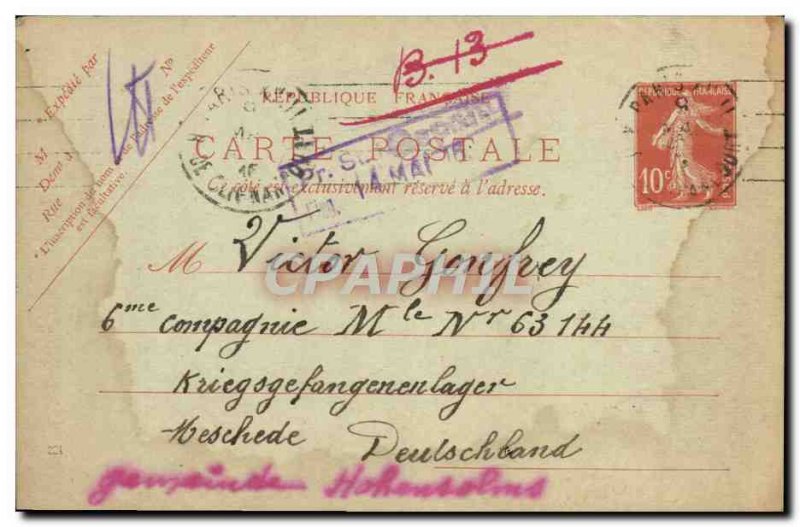 Postcard Sower 10c for Victor Gonfrey Meschede
