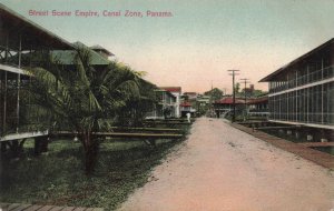 Street Scene Empire, Canal Zone, Panama c.1915 Postcard / 10c1-99