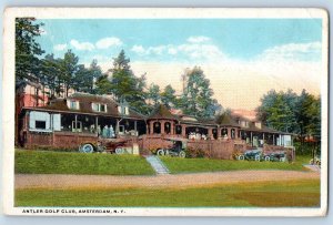 Amsterdam New York Postcard Antler Golf Club Exterior View c1920 Vintage Antique