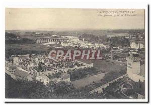 Saint Germain en Laye Old Postcard General View from the & # 39ascenseur (inc...