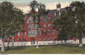 BURLINGTON, Vermont, 1900-10s; Williams Science Hall, University of Vermont