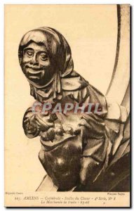 Old Postcard Amiens Choir Stalls The fruit market
