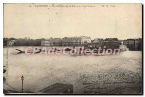 Postcard Old Bayonne Meeting of the Nive and the Adour