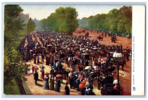 London England Postcard Hyde Park and Rotten Row c1910 Oilette Tuck Art