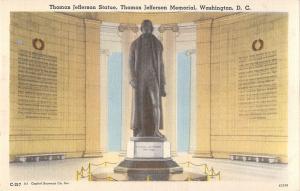 BR102283 postcard  statue thomas jefferson memorial washington dc usa