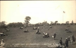 Searsport ME Maine Parker's Lobster Pound Real Photo Postcard