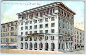 SALT LAKE CITY, Utah  UT    COMMERCIAL CLUB BUILDING 1909   Postcard