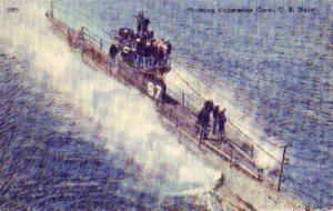 Training Submarine Crew, U.S. Navy Postcard