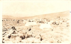 Weepan NV View of Tents And Old Cars Real Photo Postcard