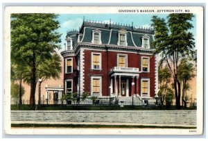 1932 Governor's Mansion Exterior Building Field Jefferson City Missouri Postcard