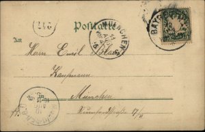 Grus Aus Bayreuth Germany 1890s Postcard