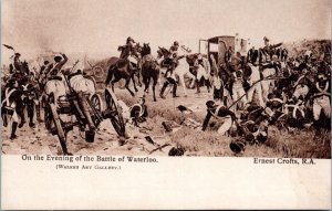 Postcard Art - On the Evening of the Battle of Waterloo by Ernest Crofts