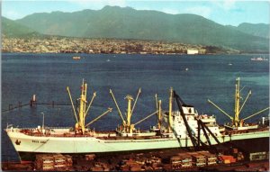 Postcard BC Vancouver View from Eaton's Marine Room Cuisine Ship Ocean 1960s K52