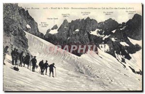 Old Postcard The Alps Massif Meije Recognition Officers in Clot Col des Chass...