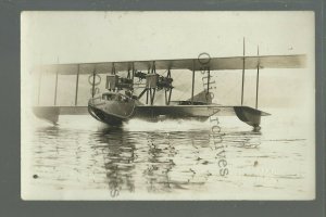 Hammondsport NEW YORK RP 1914 CURTISS AIRPLANE Hydroplane FLYING BOAT AMERICA