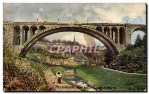 Postcard Old Luxemborg Adolphe Bridge Adolphbrucke