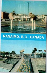 Postcard FOUNTAIN SCENE Nanaimo British Columbia BC AK7295