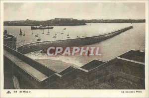 Postcard Old St Malo New Mole